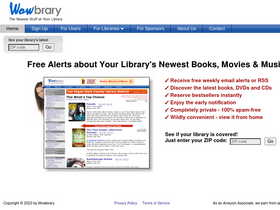 'wowbrary.org' screenshot