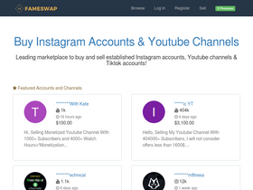 'fameswap.com' screenshot