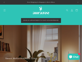 aurazoe.com homepage screenshot