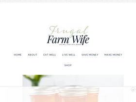 'frugalfarmwife.com' screenshot