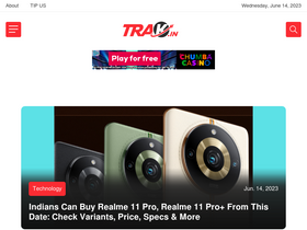 'trak.in' screenshot