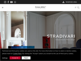 'sonusfaber.com' screenshot