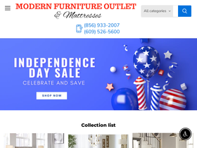 Modern Furniture Outlet homepage screenshot