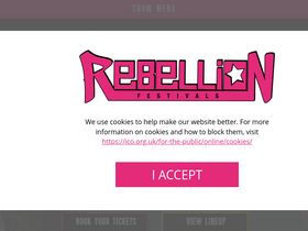 'rebellionfestivals.com' screenshot
