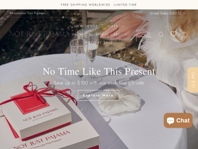 Notjustpajama website screenshot