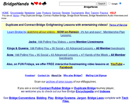 'bridgehands.com' screenshot