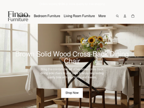 finaofurniture.com homepage screenshot