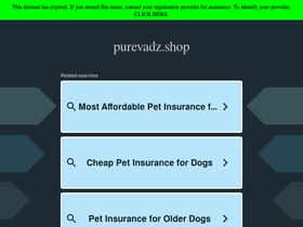 purevadz.shop homepage screenshot
