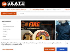 'skatewarehouse.com' screenshot