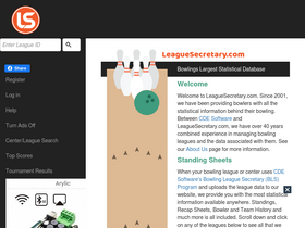 'leaguesecretary.com' screenshot