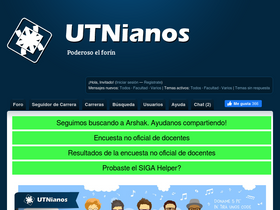 'utnianos.com.ar' screenshot