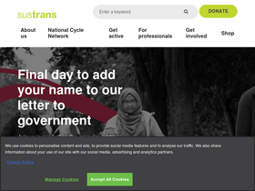 'sustrans.org.uk' screenshot