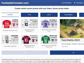 'footballshirtmaker.com' screenshot