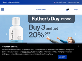 'immunotec.com' screenshot