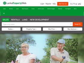 'lankapropertyweb.com' screenshot