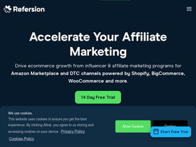 'refersion.com' screenshot