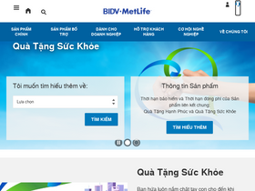 'bidvmetlife.com.vn' screenshot