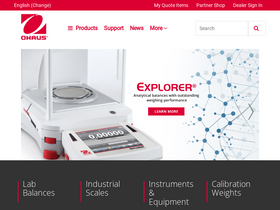'eu-en.ohaus.com' screenshot