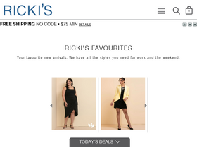 'rickis.com' screenshot