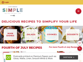 'lifemadesimplebakes.com' screenshot