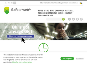 'safeonweb.be' screenshot