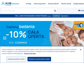 'pacjent.alablaboratoria.pl' screenshot