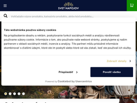 'svetnapojov.sk' screenshot