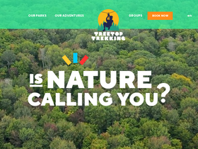 'treetoptrekking.com' screenshot