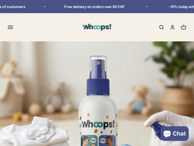 trywhoops.com homepage screenshot