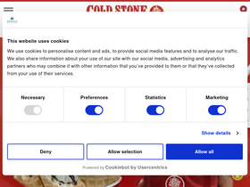'coldstonecreamery.com' screenshot