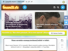 'imameli.az' screenshot