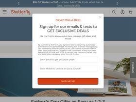 'shutterfly.com' screenshot