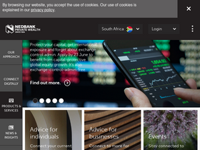 'nedbankprivatewealth.co.za' screenshot