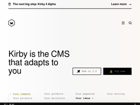 'getkirby.com' screenshot