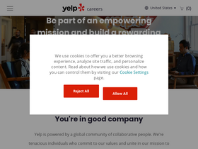 'yelp.careers' screenshot