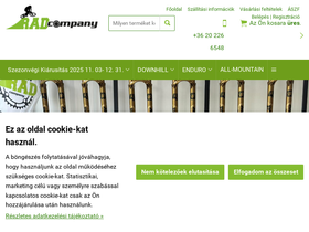 'downhillendurokerekpar.hu' screenshot