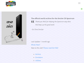'worldofspectrum.org' screenshot