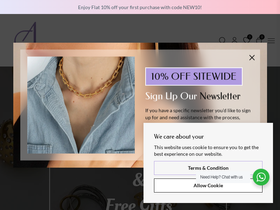 Arabhe Jewels website screenshot