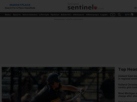 'hollandsentinel.com' screenshot