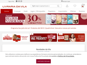 'livrariadavila.com.br' screenshot