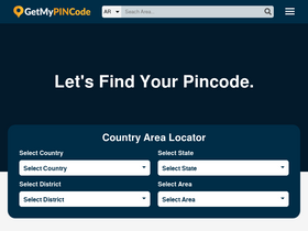 'getmypincode.com' screenshot