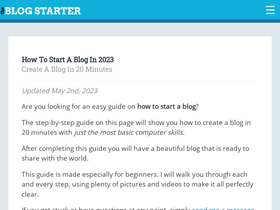 'theblogstarter.com' screenshot