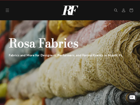 rosafabrics.com homepage screenshot
