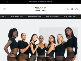 Melaninfleecetights website screenshot