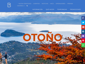 'barilocheturismo.gob.ar' screenshot