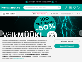 'hansapost.ee' screenshot