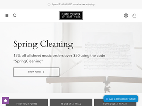 'flutecenter.com' screenshot