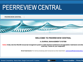 'peerreviewcentral.com' screenshot