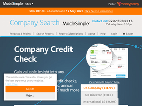 'companysearchesmadesimple.com' screenshot