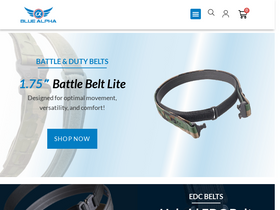 'bluealphabelts.com' screenshot
